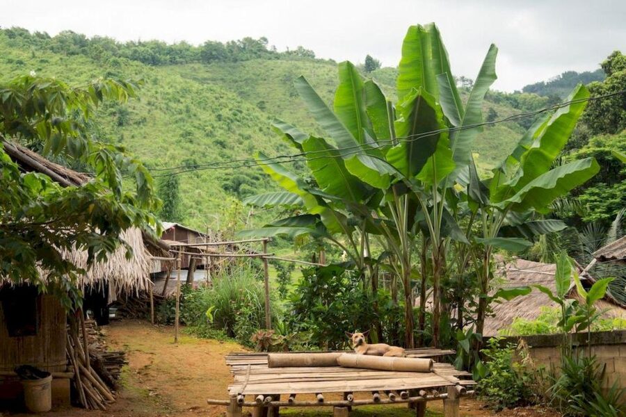 Akha & Lahu village trekking 1 day - The Lahu Village Stop and the Handmade-Pouch Moment