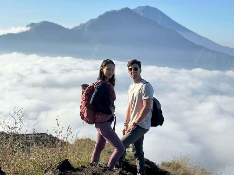 Bali: Mount Batur Guided Sunrise Trek with Breakfast - On the way up: cold air, flashlight paths, and volcanic detail