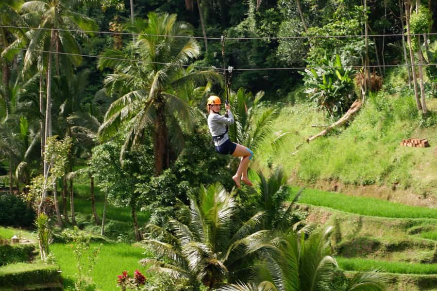Bali: Mount Batur Sunrise Trek & Ubud Zip-Line Adventure - Ubud zip-line over jungle and rice fields: thrill with safety gear