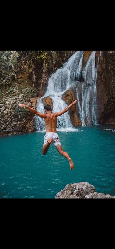 Bohol: Hidden Waterfall Hopping and Jungle Trek Adventure - Stop one: tranquil turquoise pools and safe jump choices