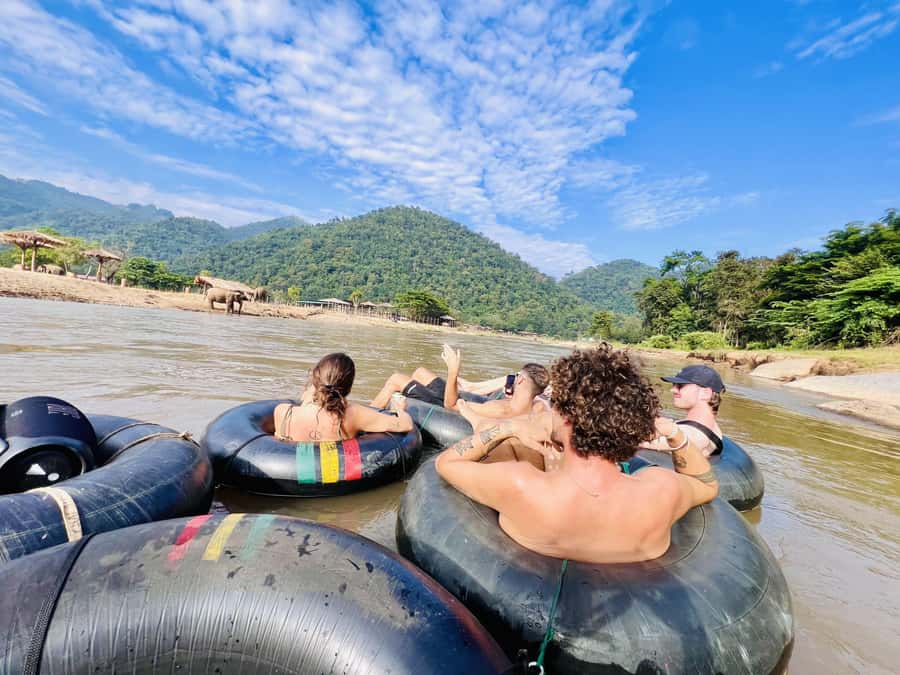 Chiang Mai Full-Day: Trekking, Tubing & Elephant Observation - Elephant Observation at a Community-Run Sanctuary: Close, Calm, and No Riding