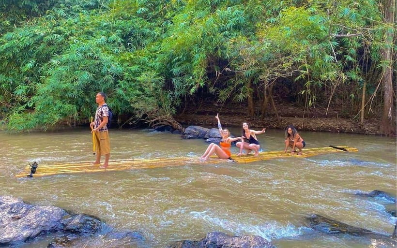Chiang Mai: Jungle Trek, Elephants care & Bamboo Rafting - Bamboo rafting on the jungle river: the day’s calm payoff