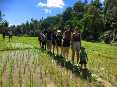 Chiang Mai: Karen Tribe & Dual Waterfalls - Private Day Trek - Ban Huai Khao Lip and the first trek through fields and forest