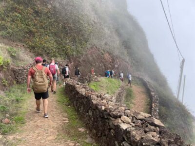 Cova–Paúl Valley Trek: Santo Antão Day Trip by Ferry - The hike down: Cova crater to Cabo de Ribeira