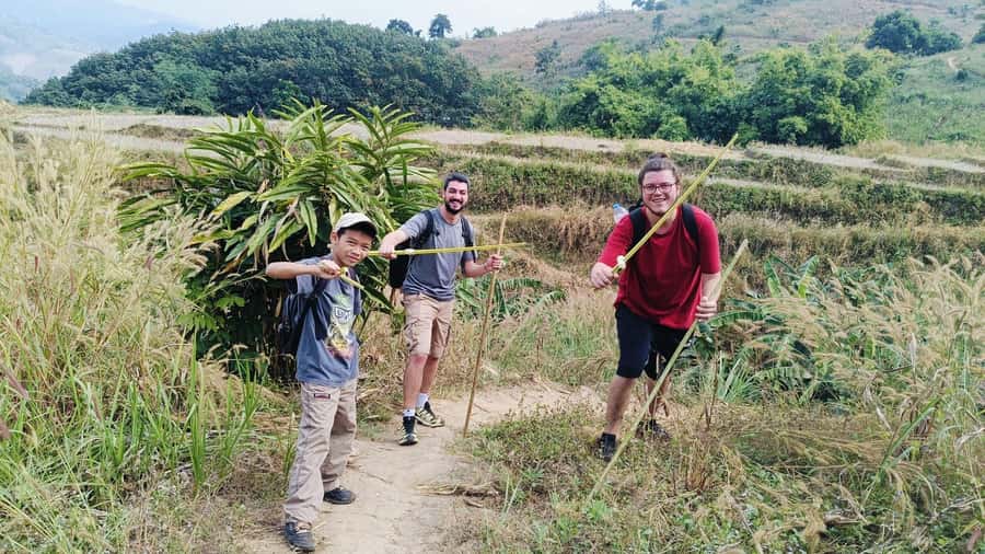 Cultural trekking and boat trip - Huay Kaew waterfall swim, Chinese village stroll, and tea plantation time