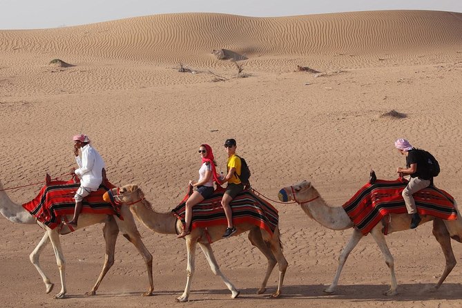 Dubai Sunset Camel Trekking With BBQ Dinner at VIP Camp - Optional Extras and What’s Not Included