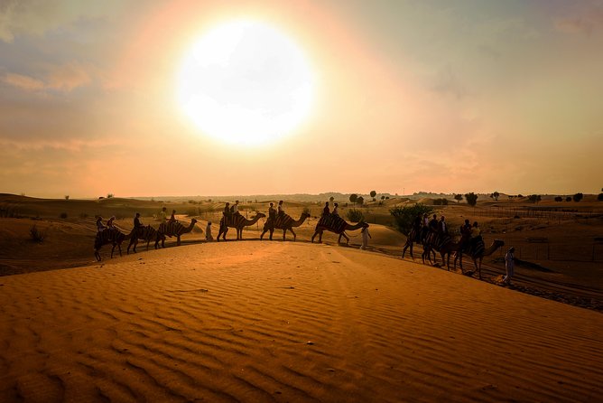 Dubai Sunset Camel Trekking With BBQ Dinner - Sunset Camel Trekking: Choosing 30 vs 45 Minutes on the Sand