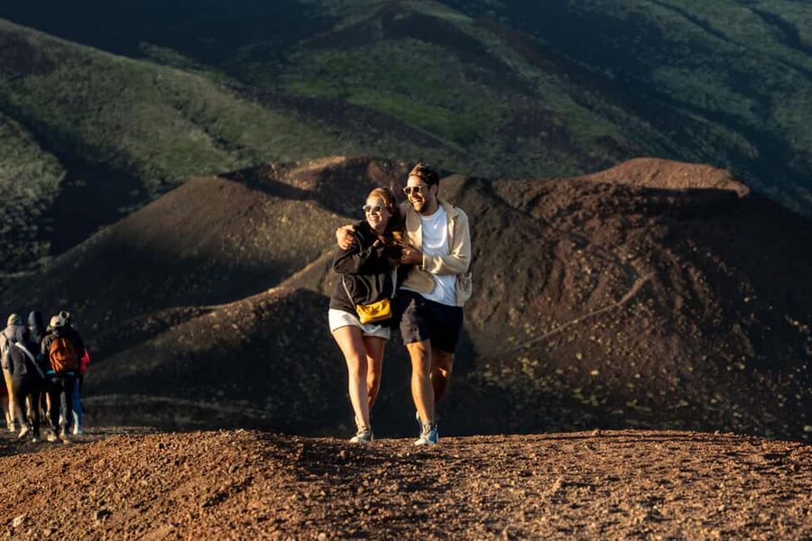 Etna Sunset Tour: Volcano trek, Cave & tasting from Catania - Grotta dei Tre Livelli: helmeted lava cave time