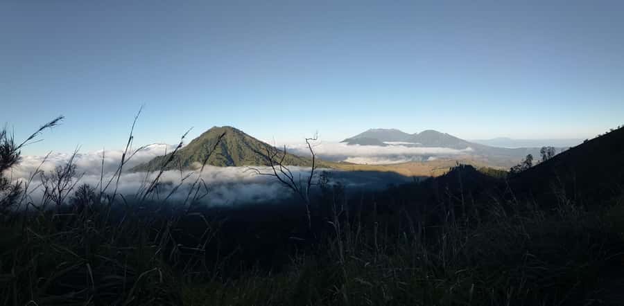 From Bali : The Majestic Mount Ijen Sunrise Trekking - Kawah Ijen at night: blue flame, sulfur lake, and local miners
