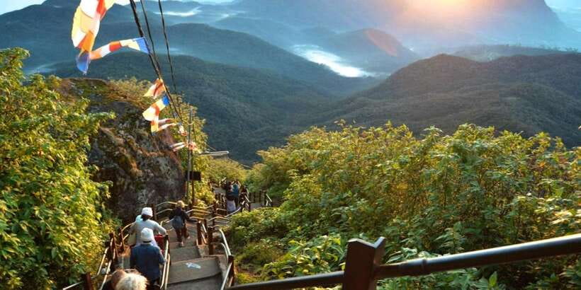 From Kandy: Adams Peak Guided hike via Peak Wilderness - Coming down via Murray estate route: breakfast and the reality check