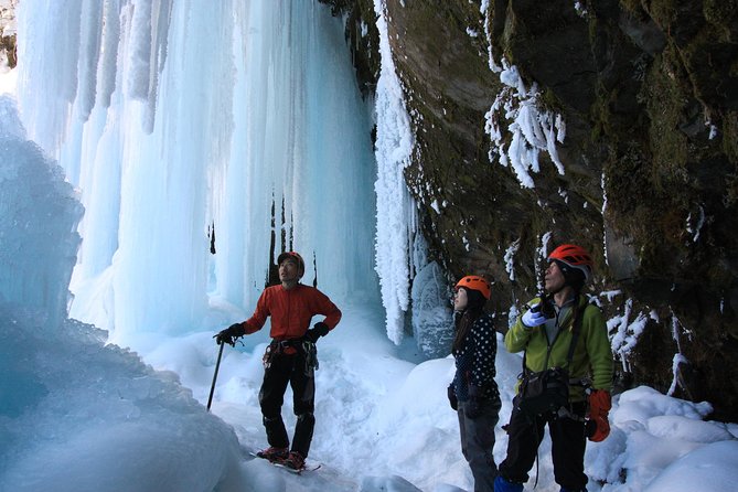 Frozen fall trekking - The Frozen Waterfall Moment: Blue Ice in Front of You