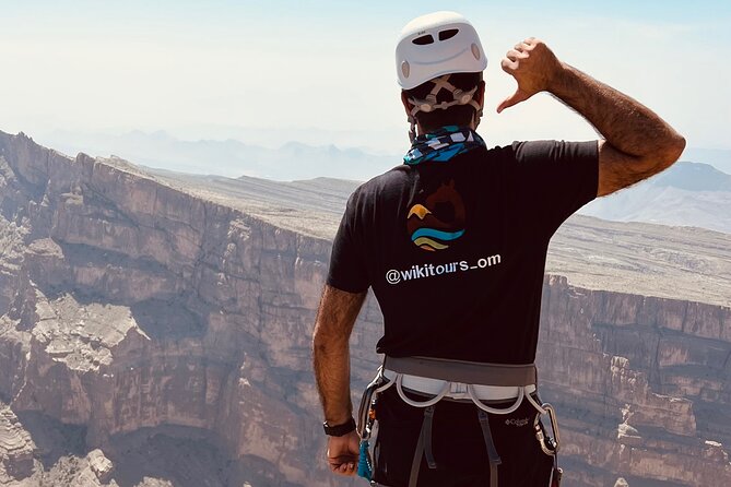 Full-Day Via Ferrata & Balcony Trekking - The via ferrata on Jebel Shams: 300m total and no previous experience needed