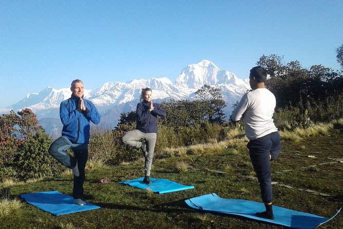 Ghorepani - Poon Hill yoga Trek - 10 Days - The Kathmandu to Pokhara shift: mountains start showing early