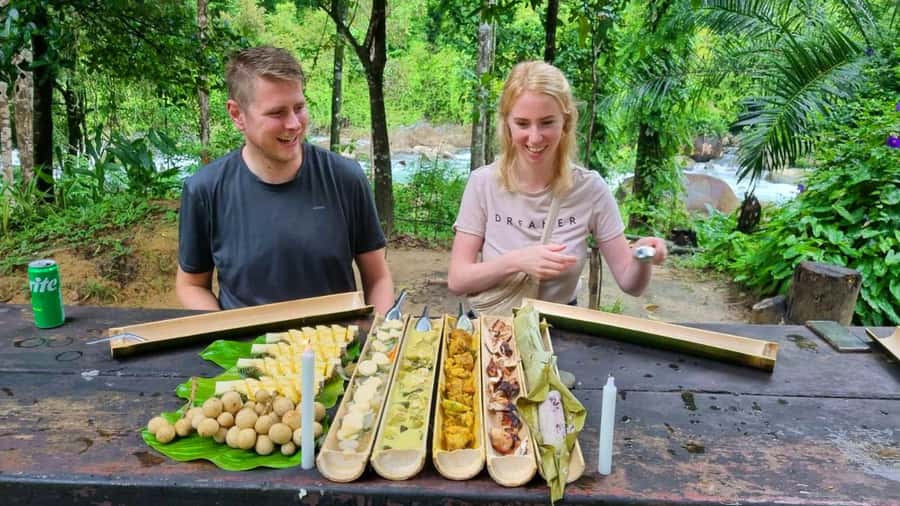 Khao Sok: Private Jungle Trek, Waterfall Swim & Bamboo Lunch - Cooling off at the waterfall: swimming, photos, and a real rest moment