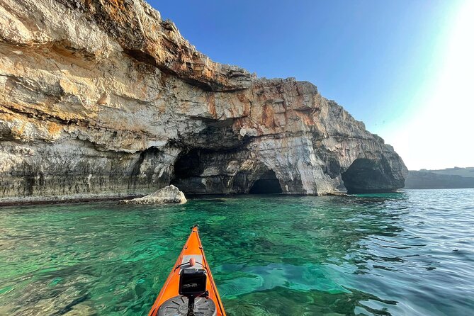 Leuca kayak tour + swimming + speleo-trek in cave - Kayaking Along the Last Stretch of the Ionian Coast of Salento