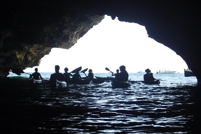 Leuca kayak tour + swimming + speleo-trek in cave - Inside the Named Caves: Dragon, Lovers, Three Doors, and Nativity