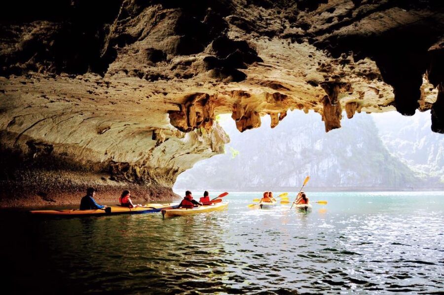 Long Trekking Catba national park, Lan ha bay full day trip - The pool party at Catba Papillon: an odd twist that works