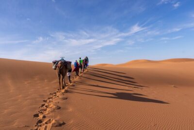 Morocco desert trek (8 days) - Erg Chigaga: dunes, a small oasis, and the camp near Sidi Naji