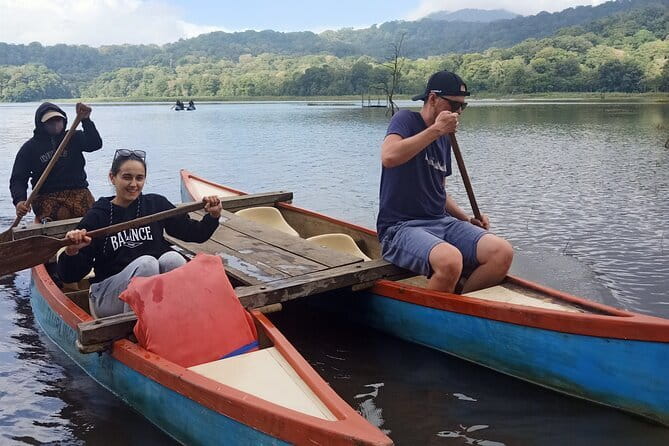 Munduk Twin lake Trekking, Ulun Danu Beratan & Hidden Waterfall - Twin Lake viewpoint: Buyan and Tamblingan from above