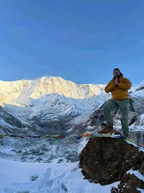 Pkr/Kathmandu: 5-Day Annapurna Base Camp & Hot spring Trek - Day three: Deurali to Annapurna Base Camp via Machhapuchhre Base Camp (4130 m)
