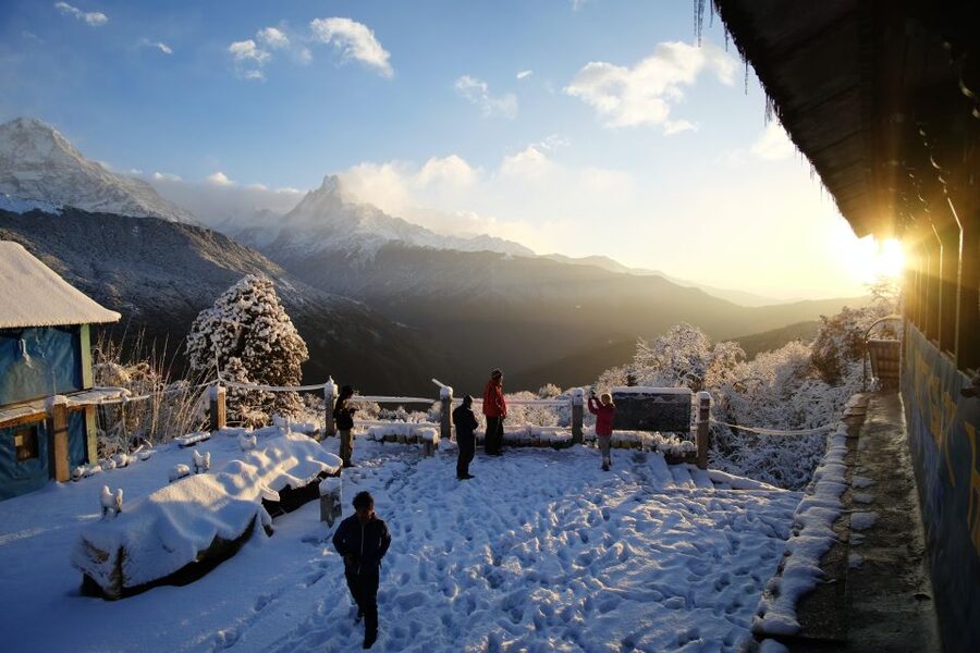 Pokhara: 7 Day Annapurna Base Camp Trek - Day 5: Sunrise over Annapurna I, then a downhill day that still counts