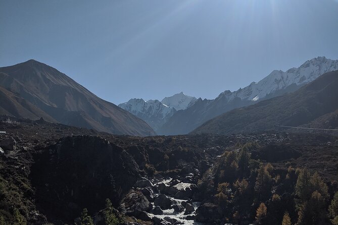 Private 8 - Day Langtang Trekking - Day 6 retracing to Lama Hotel: easier schedule, still meaningful down-valley scenery