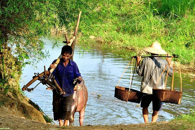 Pu Luong Full Day Trek Terraces Weaving and Waterfall Lunch - Hieu Falls: 6km transfer, waterfall lunch, and time to swim