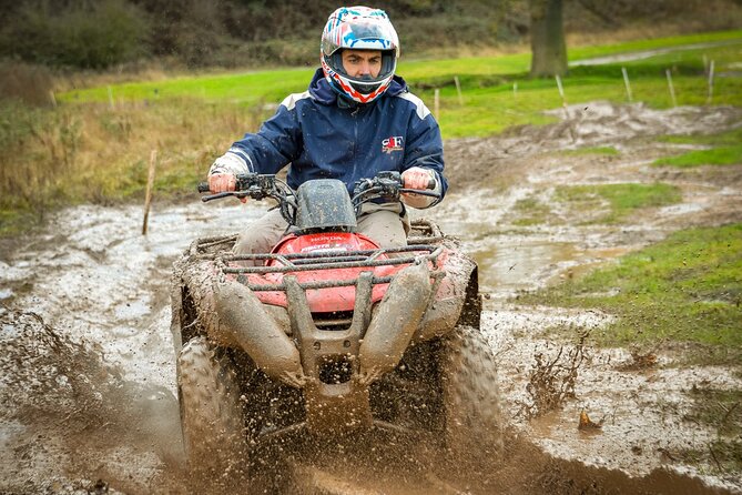 Quad Bike Trekking in Warwick - The 1-hour adventure: hills, splashes, woodland, and lots of mud