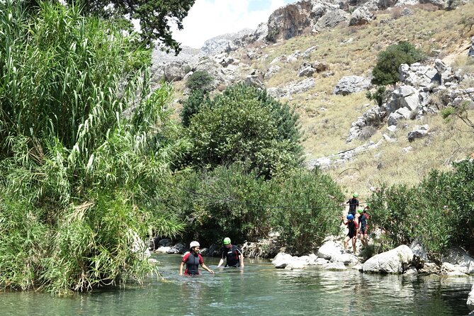 River Trekking at Kourtaliotiko Gorge - Walking Through Gardens and a Cretan Olive Grove
