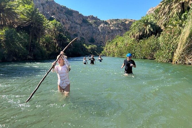 River Trekking at Kourtaliotiko Gorge Waterfalls to Preveli Beach - Meeting point to safety briefing: start calm, not chaotic
