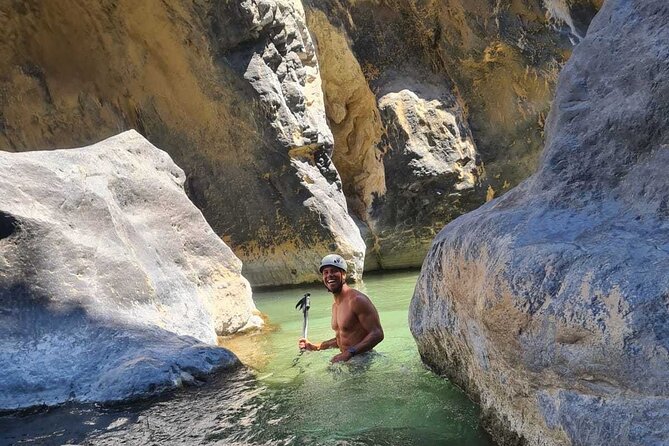River Trekking at Kourtaliotiko Gorge Waterfalls to Preveli Beach - River trekking on the Megalopotamos: the part that makes it feel real
