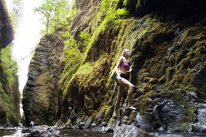 River Trekking to the Waterfall in Andros - After the swim: crossing the hiking passage back to the start