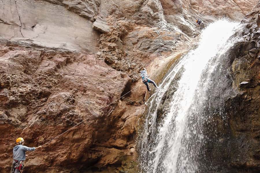 San Pedro de Atacama: Desert Tour with Canyoning & Trekking - Learning rappel basics before you drop