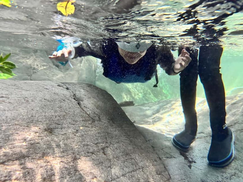 Shizuoka : Mt Fuji Secret Canyon River Trekking - What canyon play looks like: swimming, climbing, rock jumps, and slides