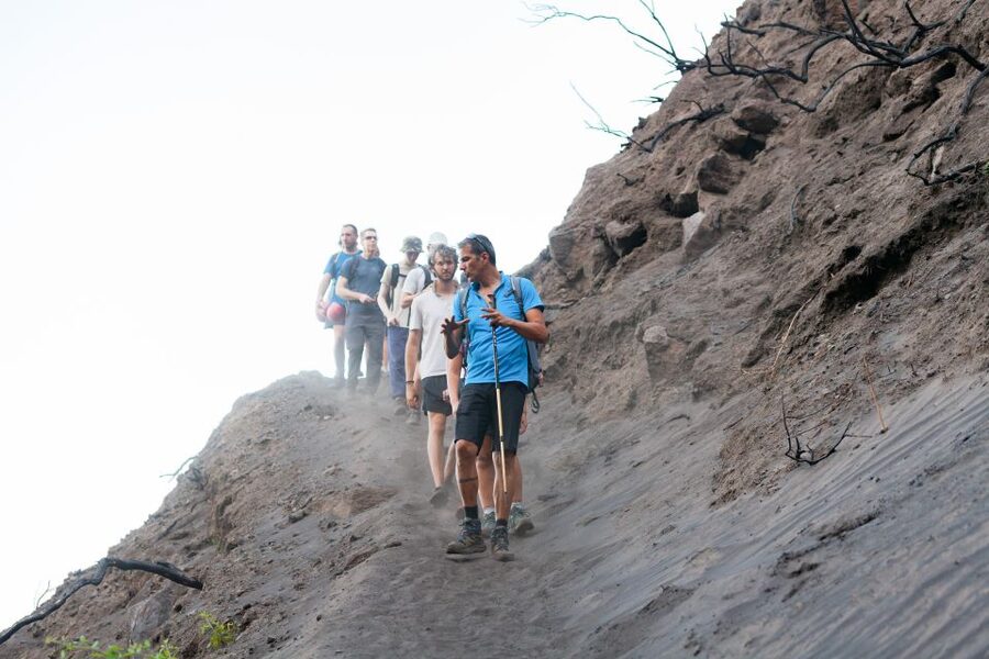 Stromboli: Sunset Trekking at Sciara del Fuoco - The uphill trek: timing, the 400-meter rule, and the cemetery stop