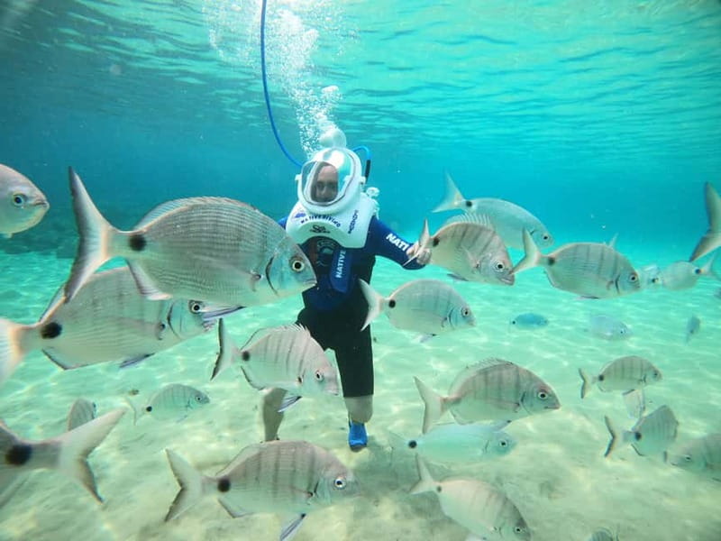 Tenerife: Underwater Walk - Sea Trek Experience - Helmet walkthrough: breathing normally and staying in control