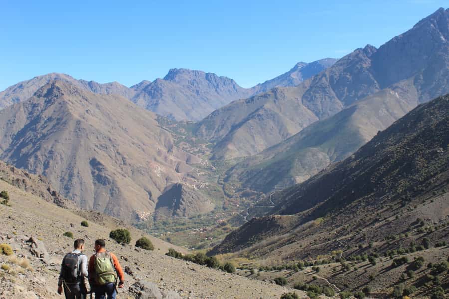 Trekking and Hiking in Morocco 2 Day trek in Atlas Mountains - Day 2: Sidi Chamharouch, Tizi Izgaren (2520m), and the Return to Imlil