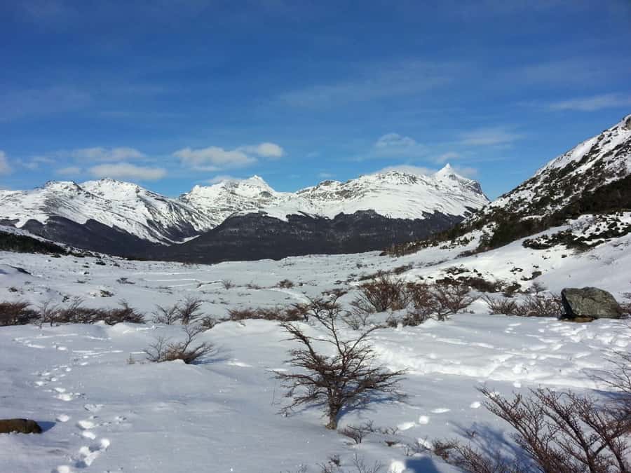 Trekking Esmeralda Lagoon - The lagoon stop: glaciers behind you, wind in your face