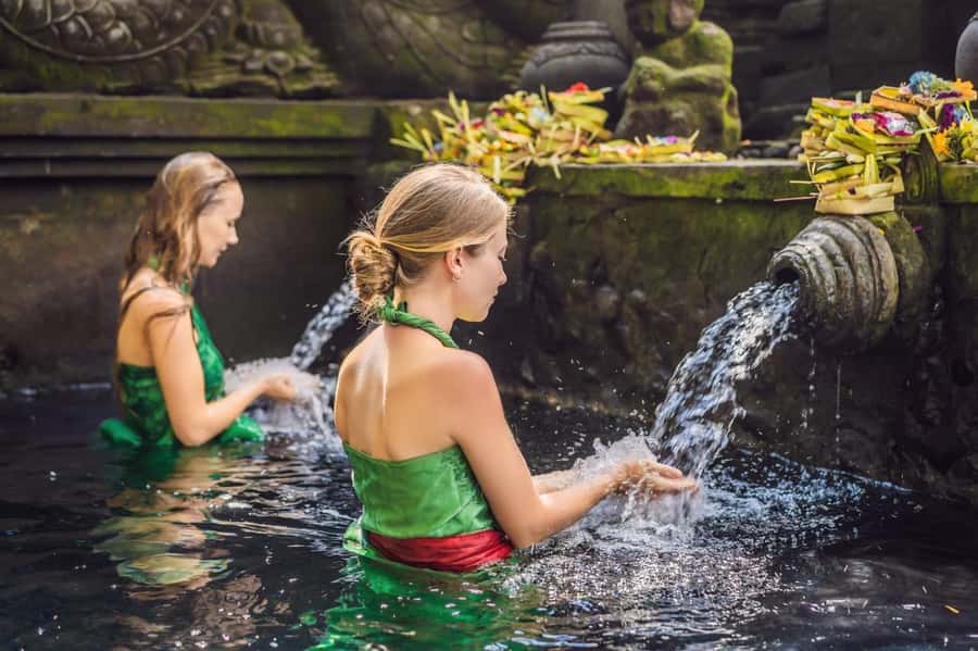 Ubud: Rice Terrace, Holy Water Temple & Waterfalls Trek Tour - Tibumana Waterfall: a cooler jungle break (and maybe a dip)