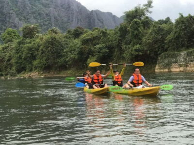 Vang Vieng: Day Tour with Kayaking, Ziplining, and Rafting - Pickup and Carpool Transport Inside Vang Vieng