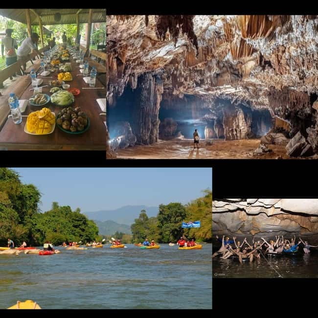 Vang Vieng: Day Tour with Kayaking, Ziplining, and Rafting - Tham Chang Underwater Cave Tubing: Tire Raft, Rope-Assisted Adventure
