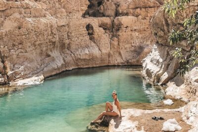 Wadi Shab Coastal Trekking - Getting from Muscat: private pickup, bottled water, and realistic timing